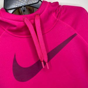 NIKE PINK HOODED SWEATSHIRT LARGE